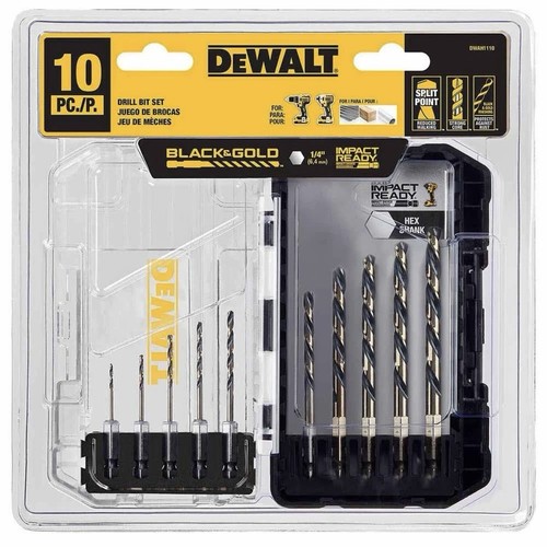 Dewalt 10pc drill - set,