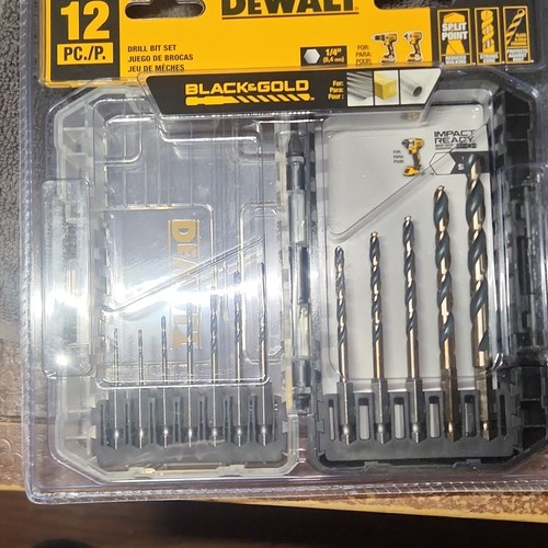 Dewalt 12pc black gold drill - &,